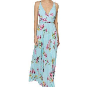 Laundry by Shelli Segal Floral-Print Chiffon Gown $228 NEW